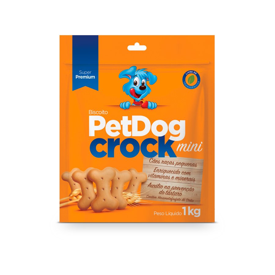 Biscoito Pet Dog Crock Mini para Cães Raças Pequenas