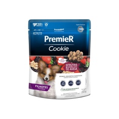 Biscoito Premier Cookie para Cães Filhotes Sabor Frutas Vermelhas e Aveia 250g
