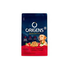 Biscoito Origens para Cães Adultos de Porte Médio e Grande Sabor  Frutas Vermelhas, Linhaça e Cereais 400 g