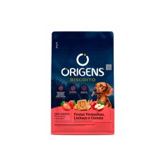 Biscoito Origens para Cães Adultos de Porte Mini e Pequeno Sabor Frutas Vermelhas, Linhaça e Cereais 400 g