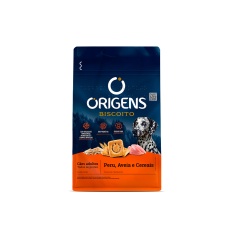 Biscoito Origens para Cães Adultos de Porte Médio e Grande Sabor Peru, Aveia e Cereais 400 g