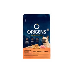 Biscoito Origens para Cães Adultos de Porte Mini e Pequeno Sabor Peru, Aveia e Cereais 400 g