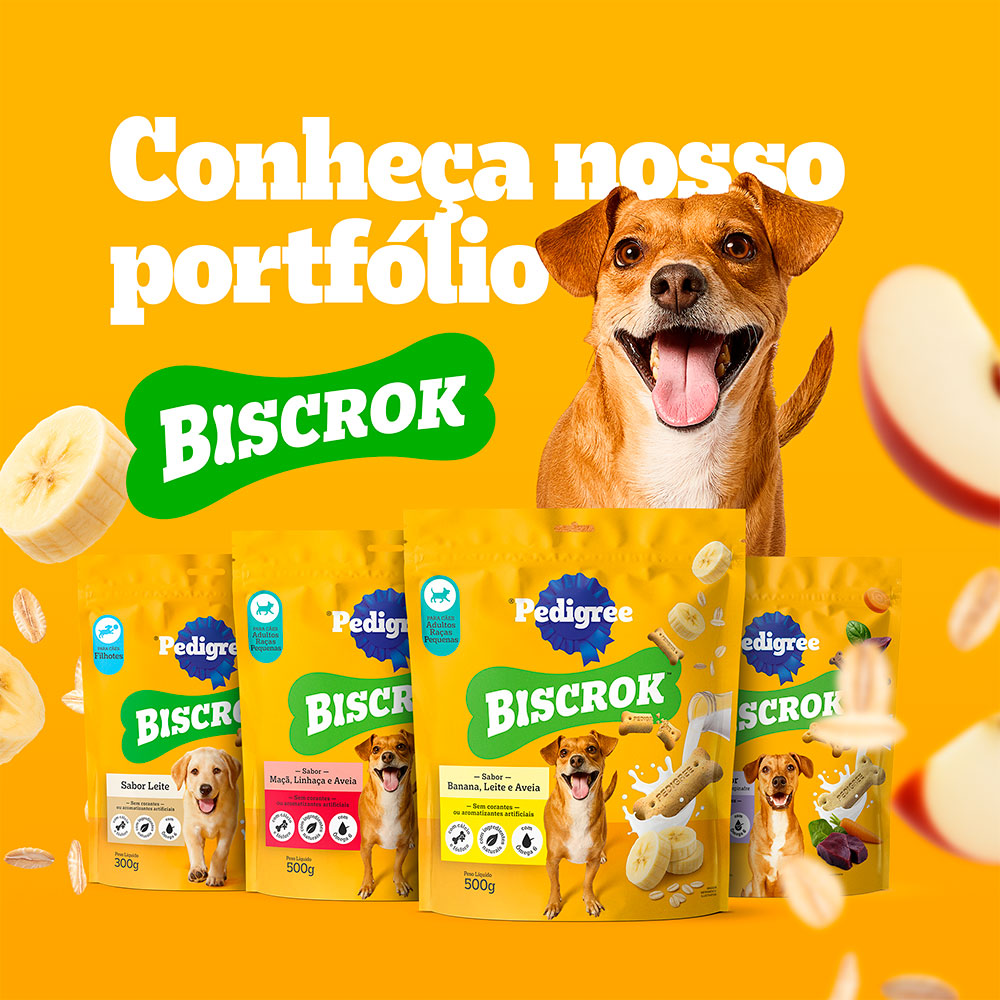 Biscoito Pedigree Biscrok Mini para Cães Adultos de Raças Pequenas
