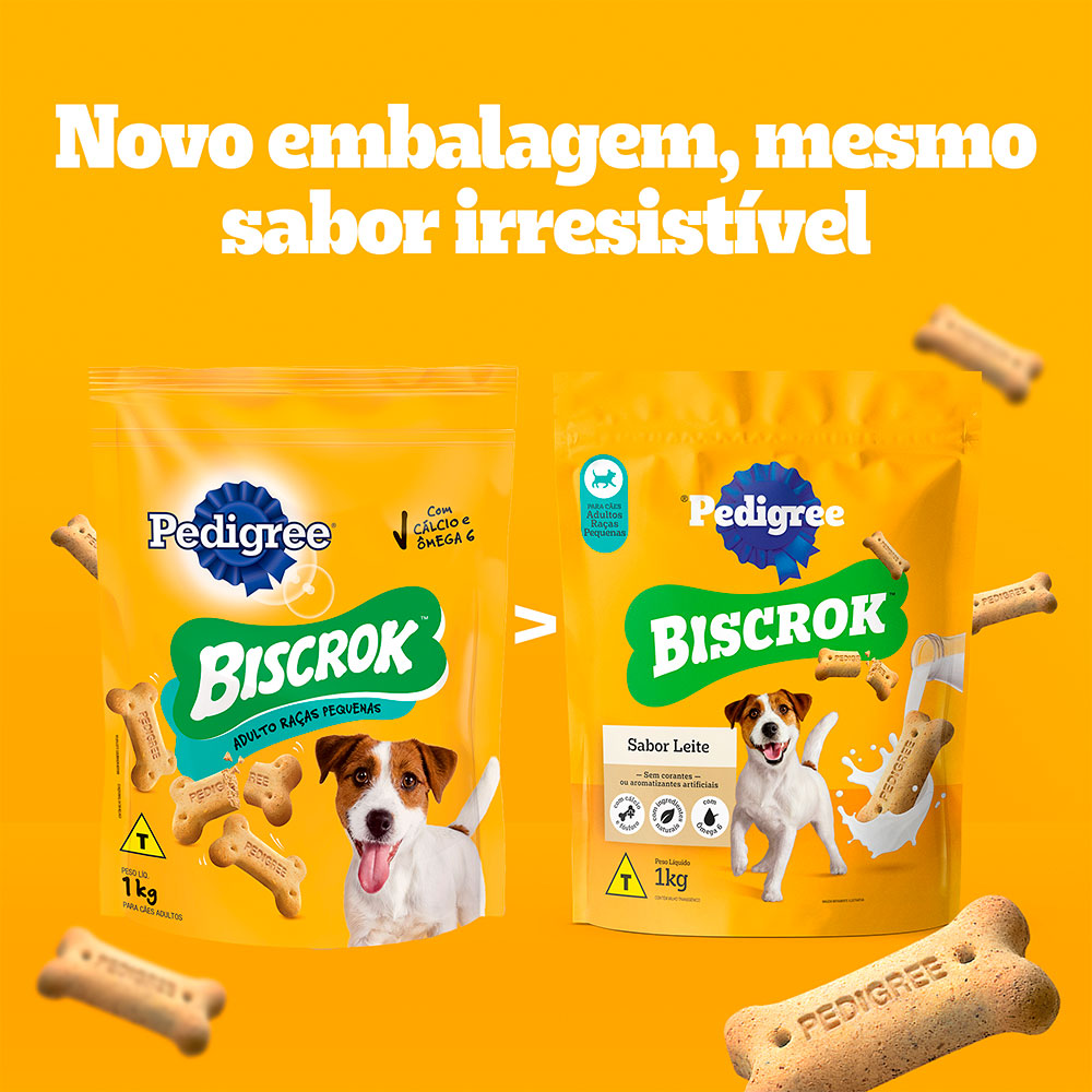 Biscoito Pedigree Biscrok Mini para Cães Adultos de Raças Pequenas