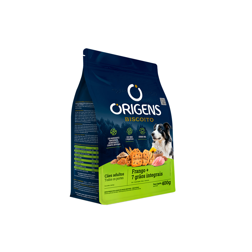 Biscoito Origens para Cães Adultos Sabor Frango Biscoito Origens para Cães Adultos Sabor Frango