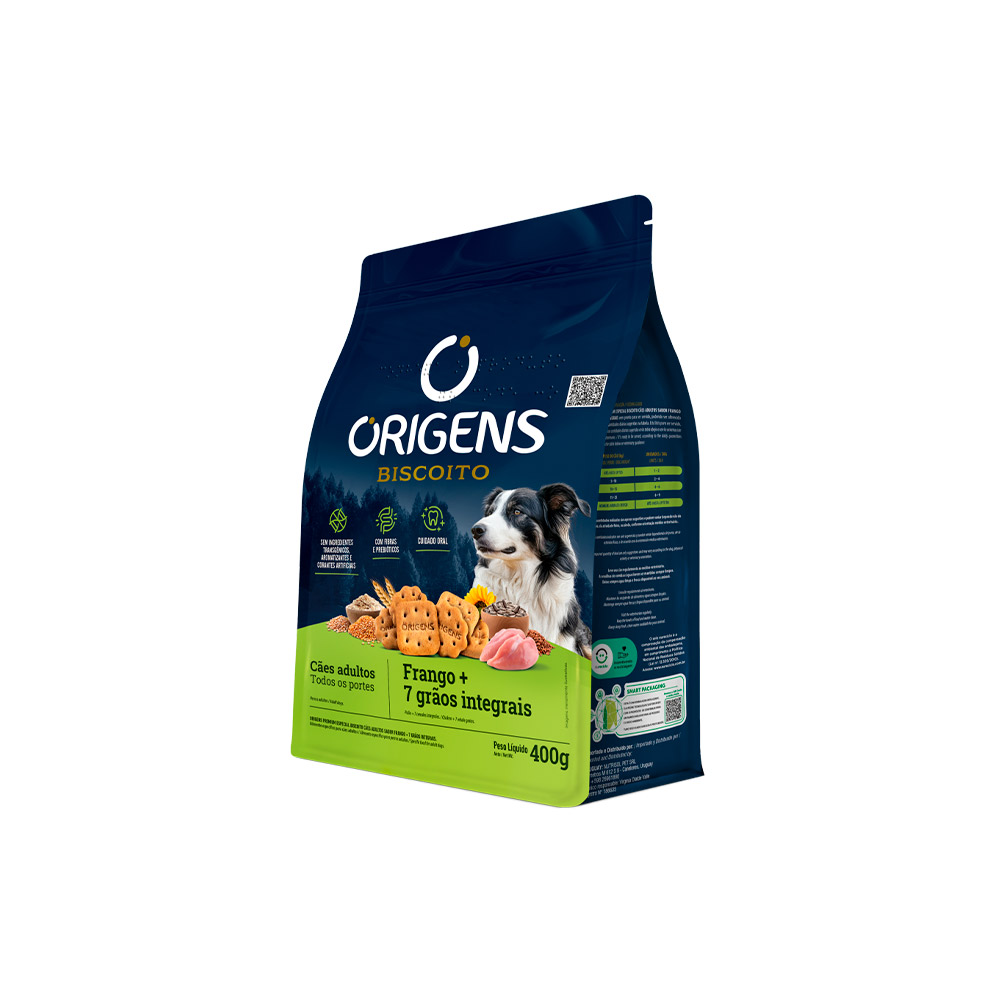Biscoito Origens para Cães Adultos Sabor Frango Biscoito Origens para Cães Adultos Sabor Frango