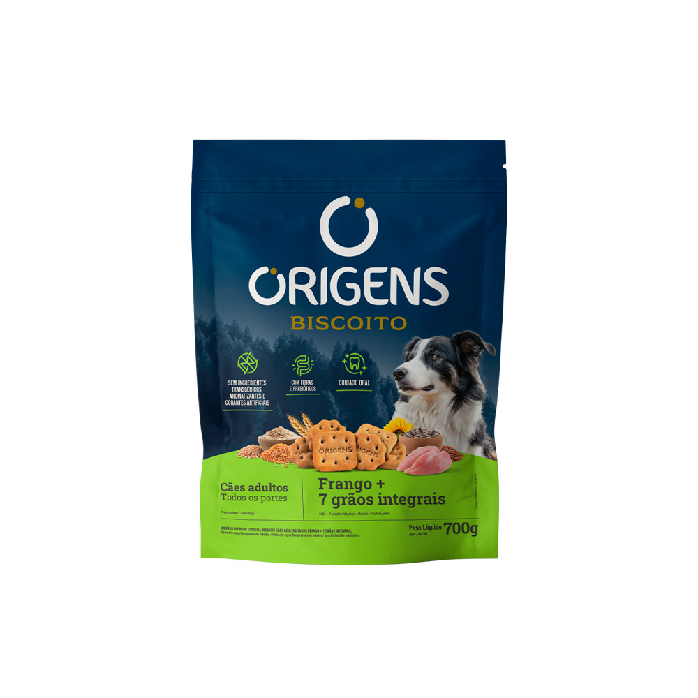 Biscoito Origens para Cães Adultos Sabor Frango Biscoito Origens para Cães Adultos Sabor Frango