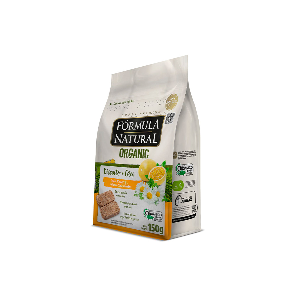 Biscoito Fórmula Natural Organic Maracujá para Cães Adultos 150 g