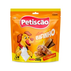 Snack Petisquinho Para Cães Bifinho Sabor Frango