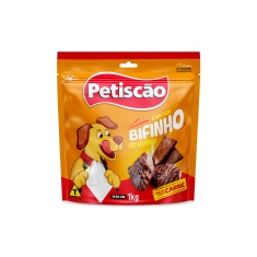 Snack Petisquinho Para Cães Bifinho Sabor Carne - 1kg