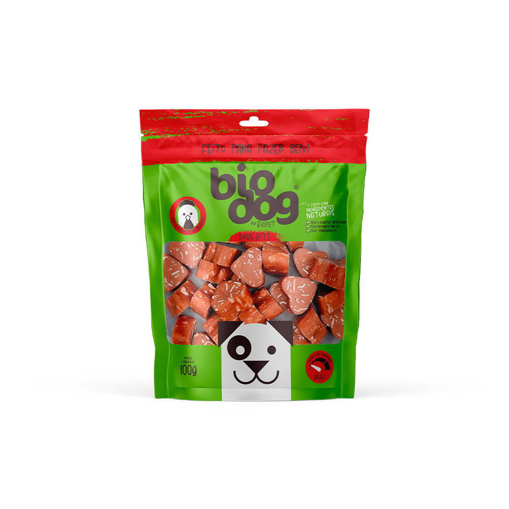 Biscoito Gourmet Bio Dog para Cães Love Bits 100g