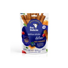 Petisco Natural Pet Delícia Antiox Detox Blueberry, Cranberry e Cúrcuma para Cães 120 g