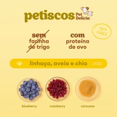 Petisco Natural Pet Delícia Antiox Detox Blueberry, Cranberry e Cúrcuma para Cães 120 g