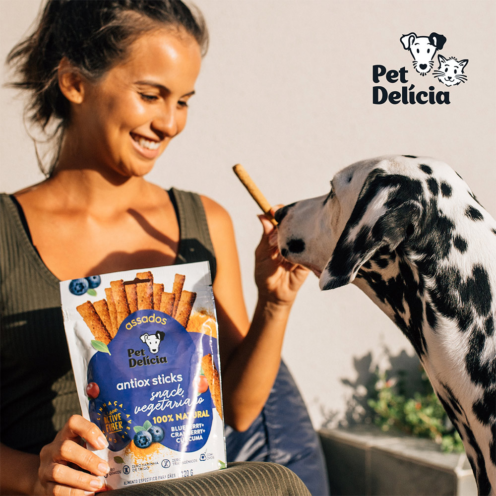 Petisco Natural Pet Delícia Antiox Detox Blueberry, Cranberry e Cúrcuma para Cães 120 g