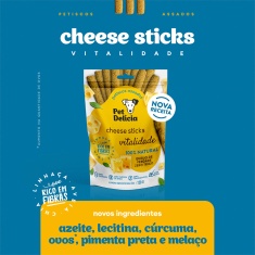Petisco Natural Pet Delícia Cheese Vitalidade Prebióticos para Cães 120 g