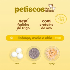 Petisco Natural Pet Delícia Cheese Vitalidade Prebióticos para Cães 120 g