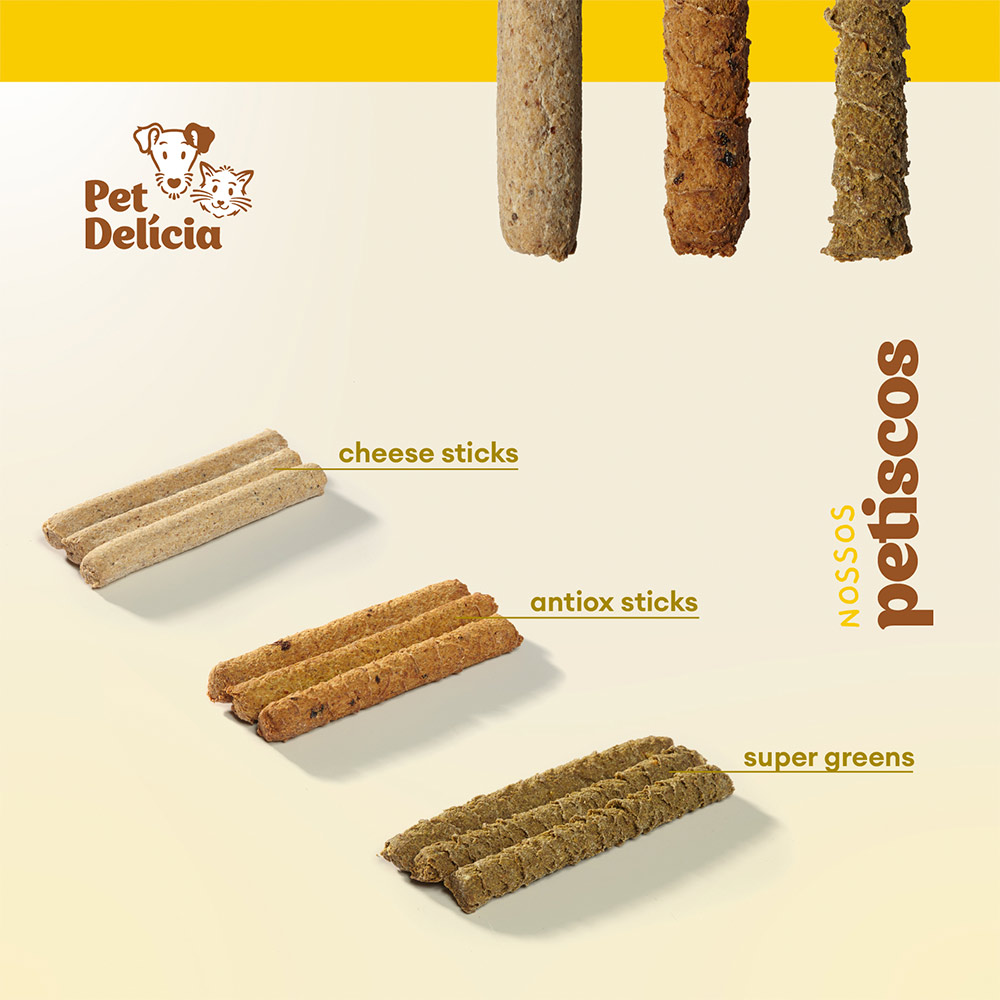 Petisco Natural Pet Delícia Cheese Vitalidade Prebióticos para Cães 120 g