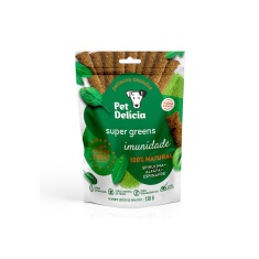 Petisco Natural Pet Delícia Super Greens Imunidade Alfafa, Espirulina e Espinafre para Cães 120 g