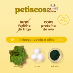 Petisco Natural Pet Delícia Super Greens Imunidade Alfafa, Espirulina e Espinafre para Cães 120 g