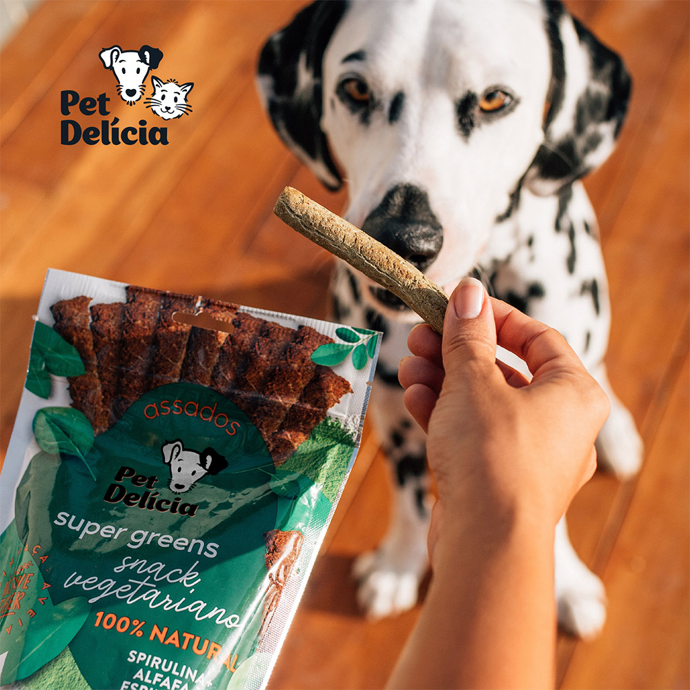 Petisco Natural Pet Delícia Super Greens Imunidade Alfafa, Espirulina e Espinafre para Cães 120 g