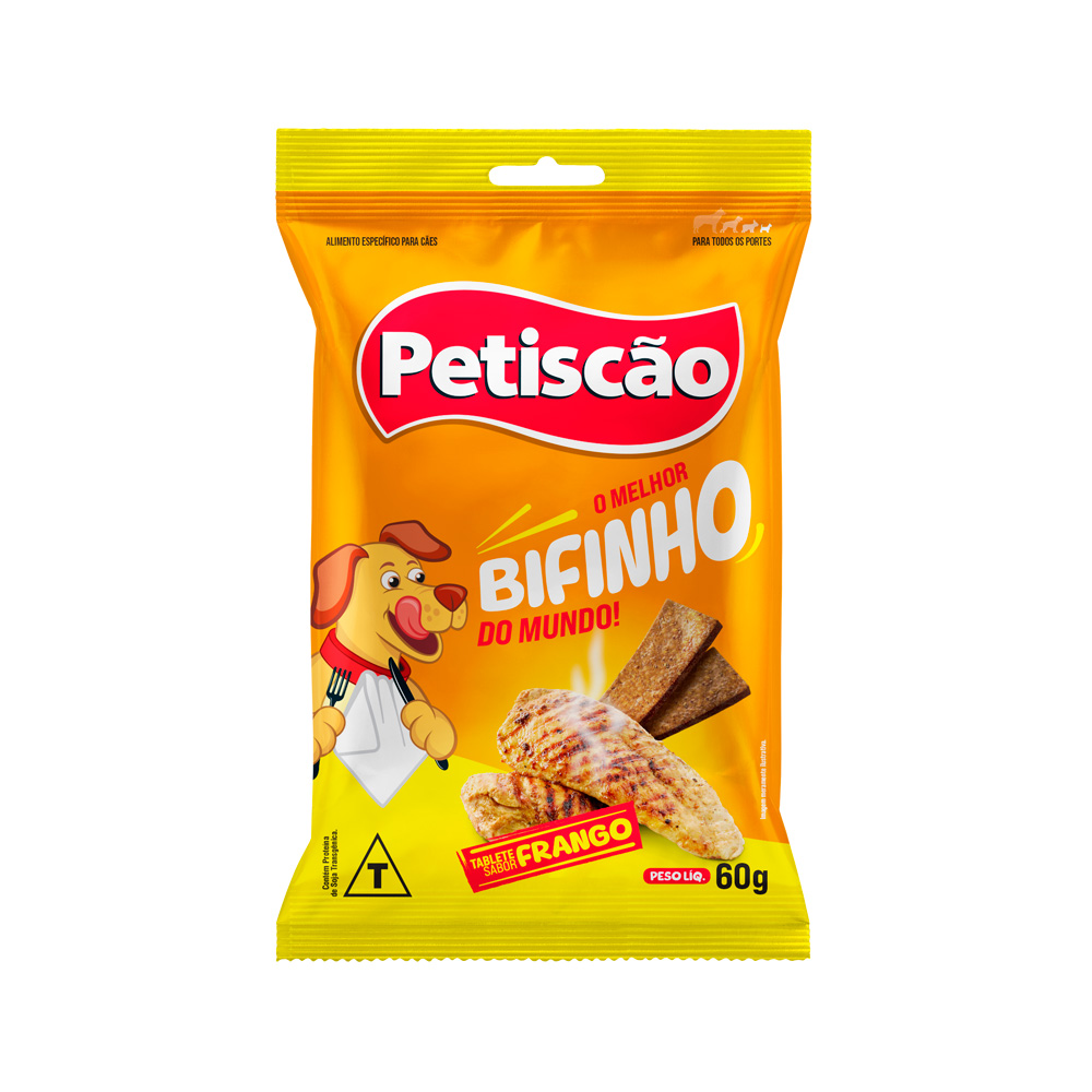 Snack Petisquinho Para Cães Bifinho Sabor Frango Snack Petisquinho Para Cães Bifinho Sabor Frango