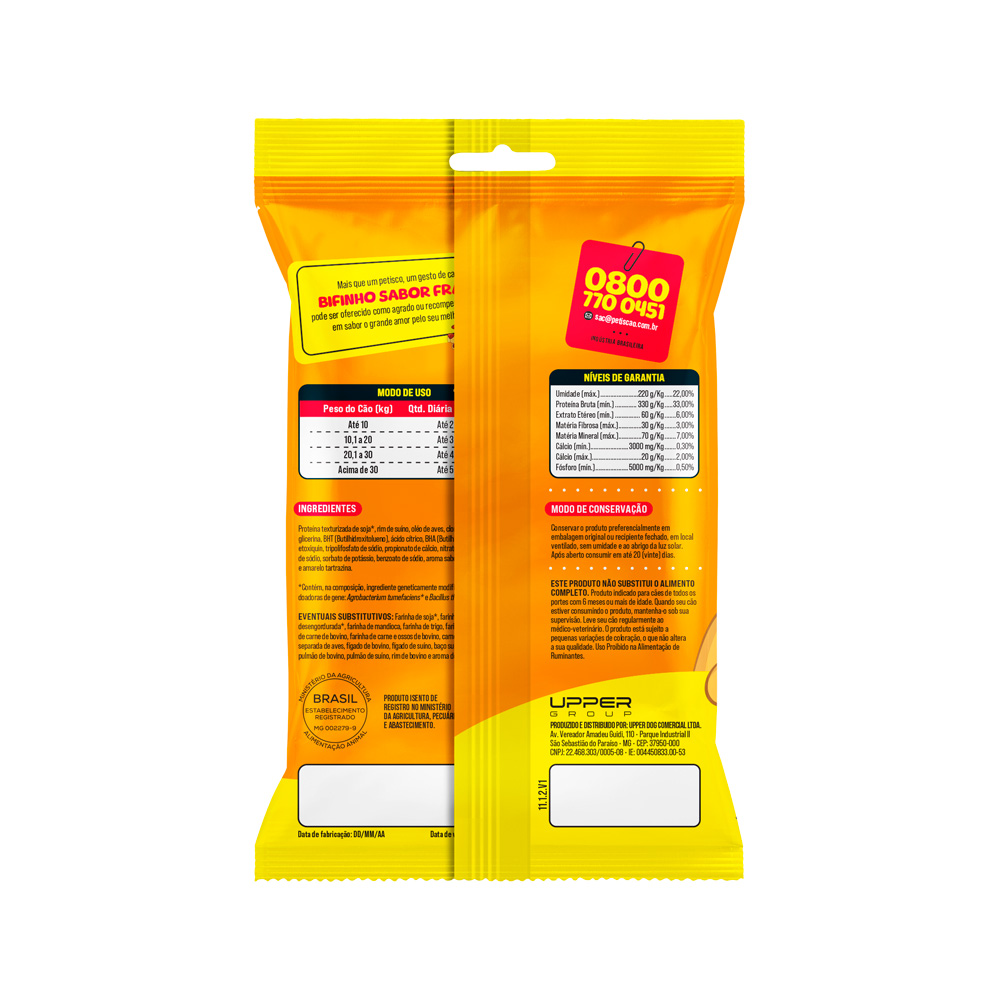 Snack Petisquinho Para Cães Bifinho Sabor Frango Snack Petisquinho Para Cães Bifinho Sabor Frango