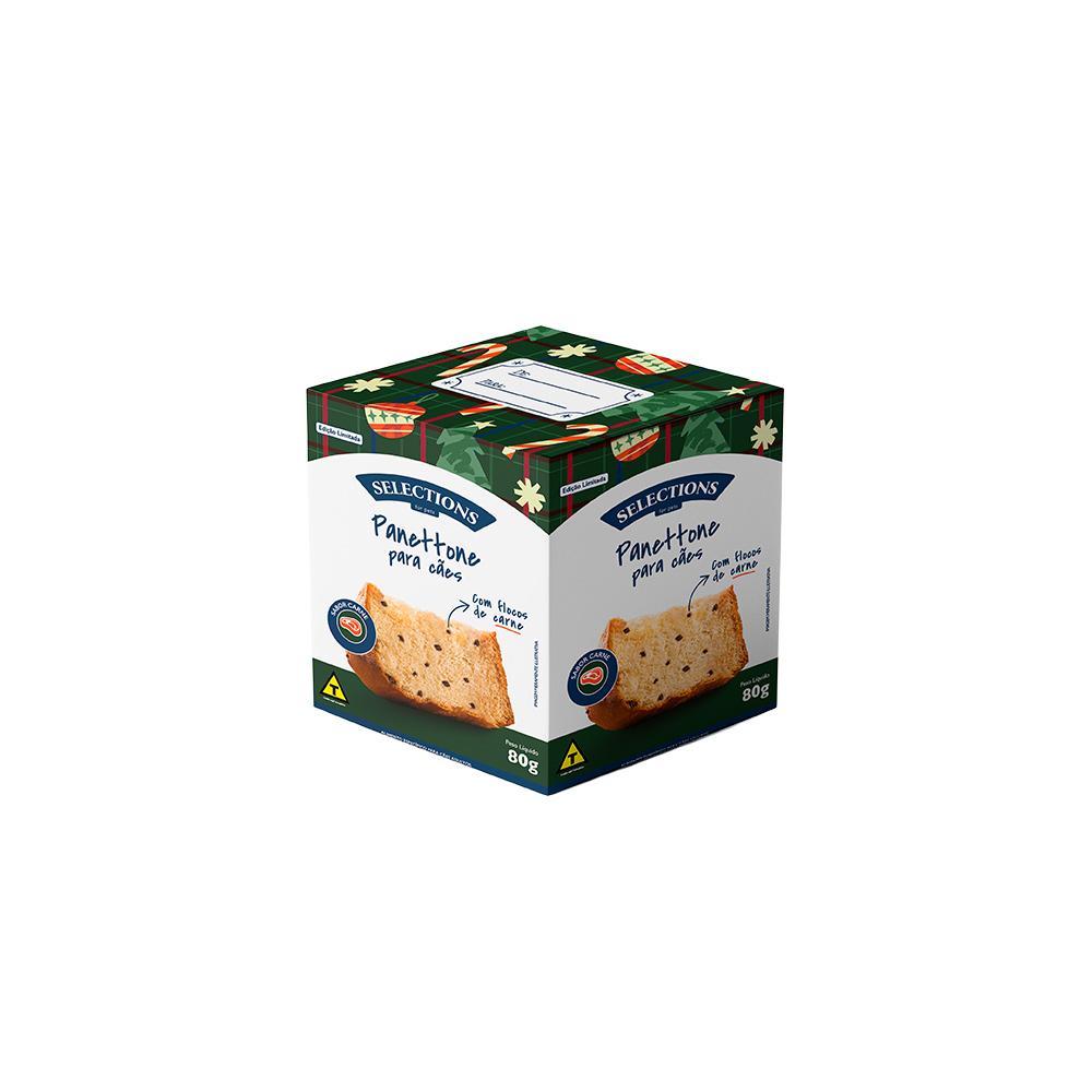 Panettone Selections For Pets com Flocos de Carne 80 g