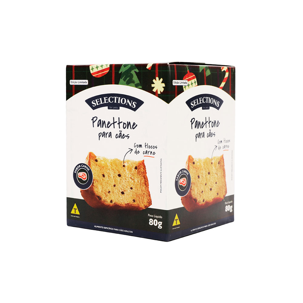 Panettone Selections For Pets com Flocos de Carne 80 g