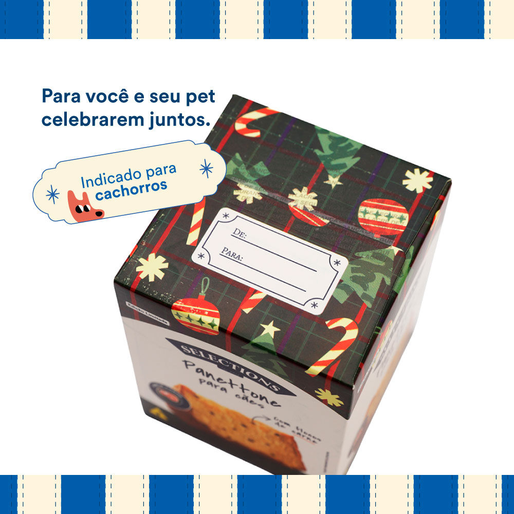 Panettone Selections For Pets com Flocos de Carne 80 g