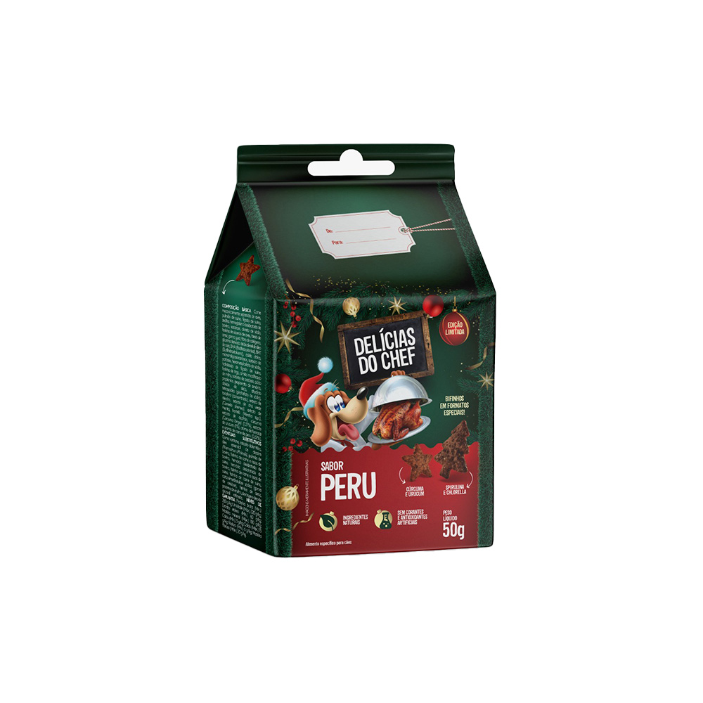 Snack Petitos Delicias do Chef Sabor Peru para Cães Adultos 50 g