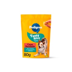 Petisco Pedigree Tasty Bites para Cães Adultos Sabor Carne Suculenta