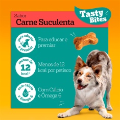 Petisco Pedigree Tasty Bites para Cães Adultos Sabor Carne Suculenta
