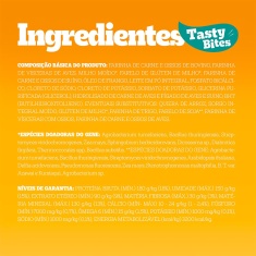 Petisco Pedigree Tasty Bites para Cães Adultos Sabor Carne Suculenta