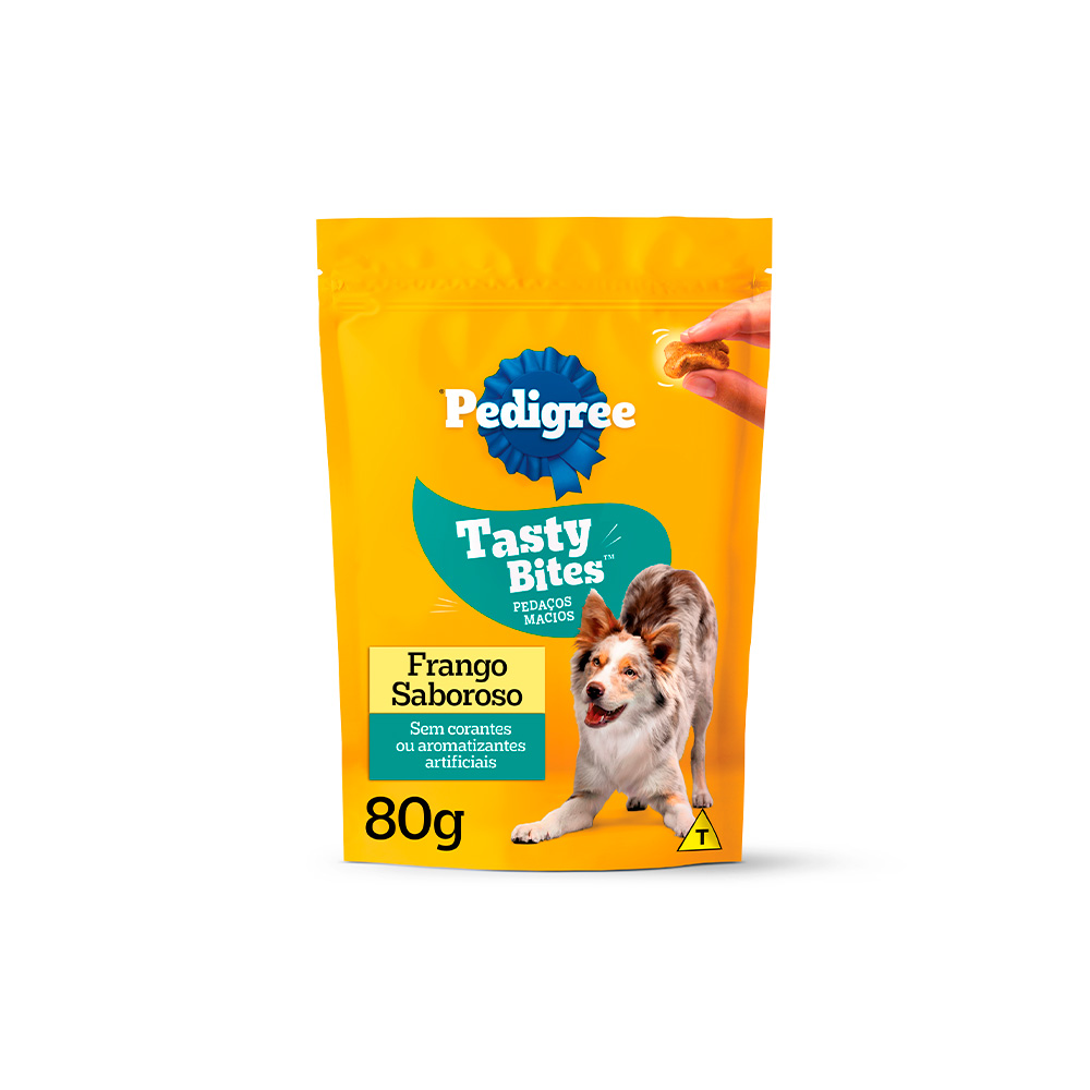 Snack Pedrigree Tasty Bites Frango para Cães 80g