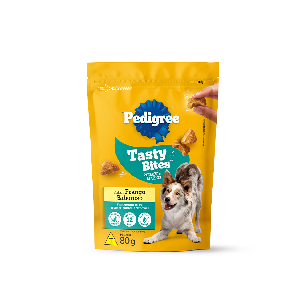 Snack Pedrigree Tasty Bites Frango para Cães 80g