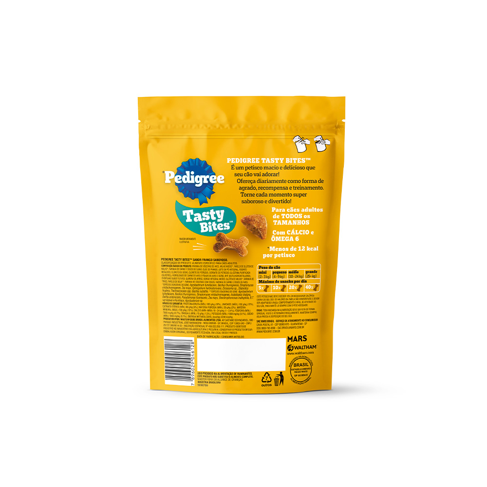 Snack Pedrigree Tasty Bites Frango para Cães 80g