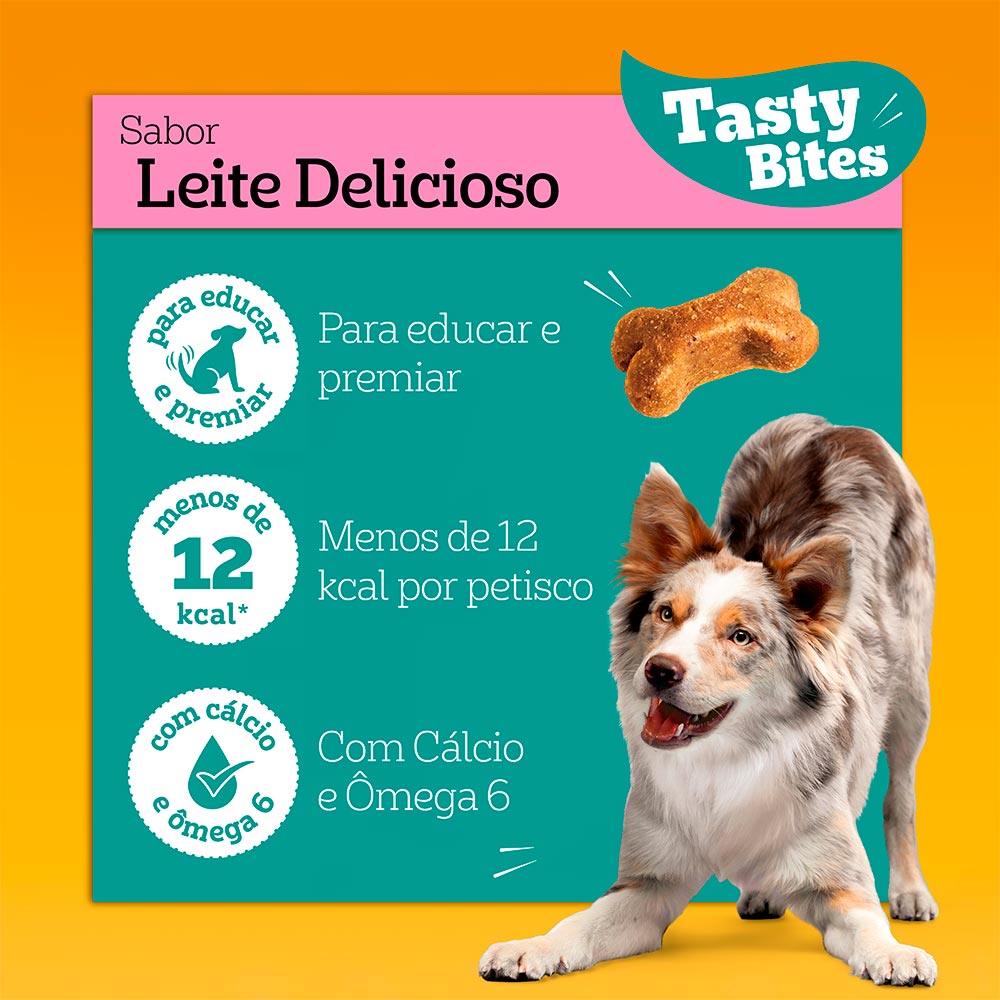 Snack Pedigree Tasty Bites Leite para Cães 80g