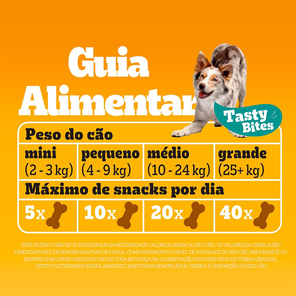 Snack Pedigree Tasty Bites Leite para Cães 80g