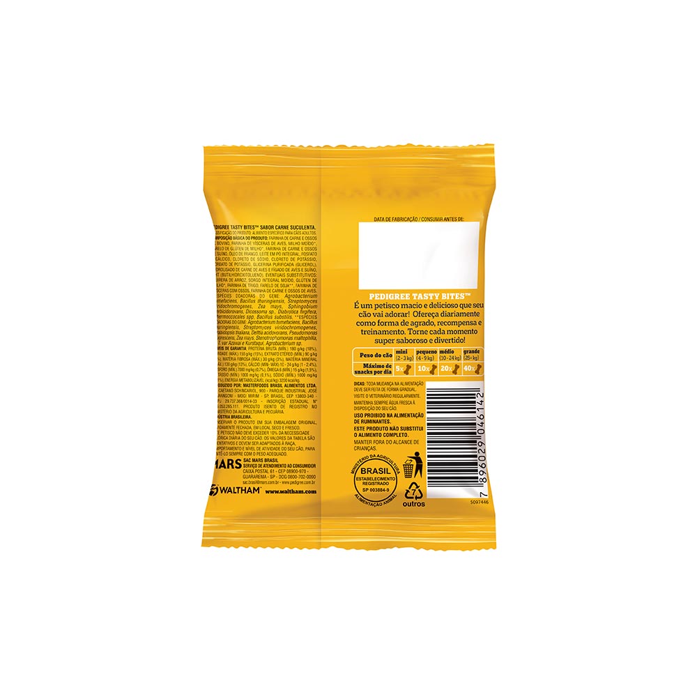 Snack Pedigree Tasty Bites Carne para Cães