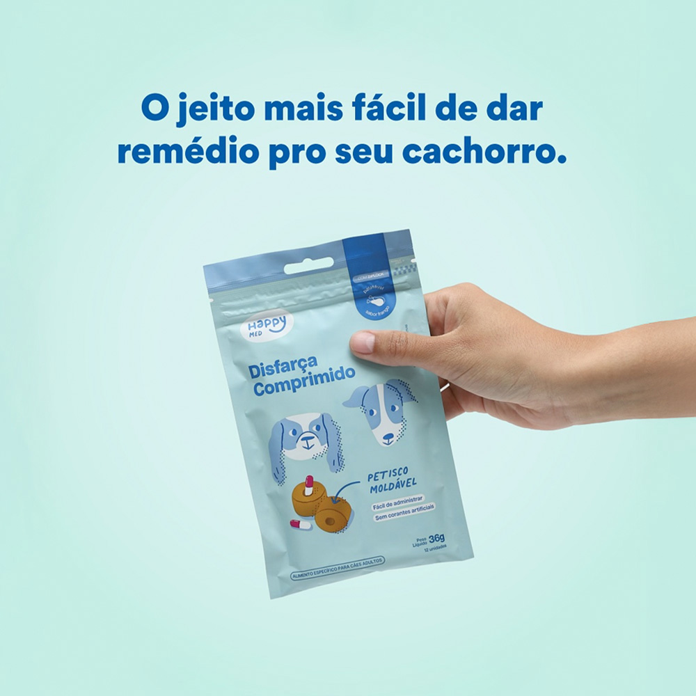 Disfarça Comprimido Moldável Happy Med com 12 Unidades