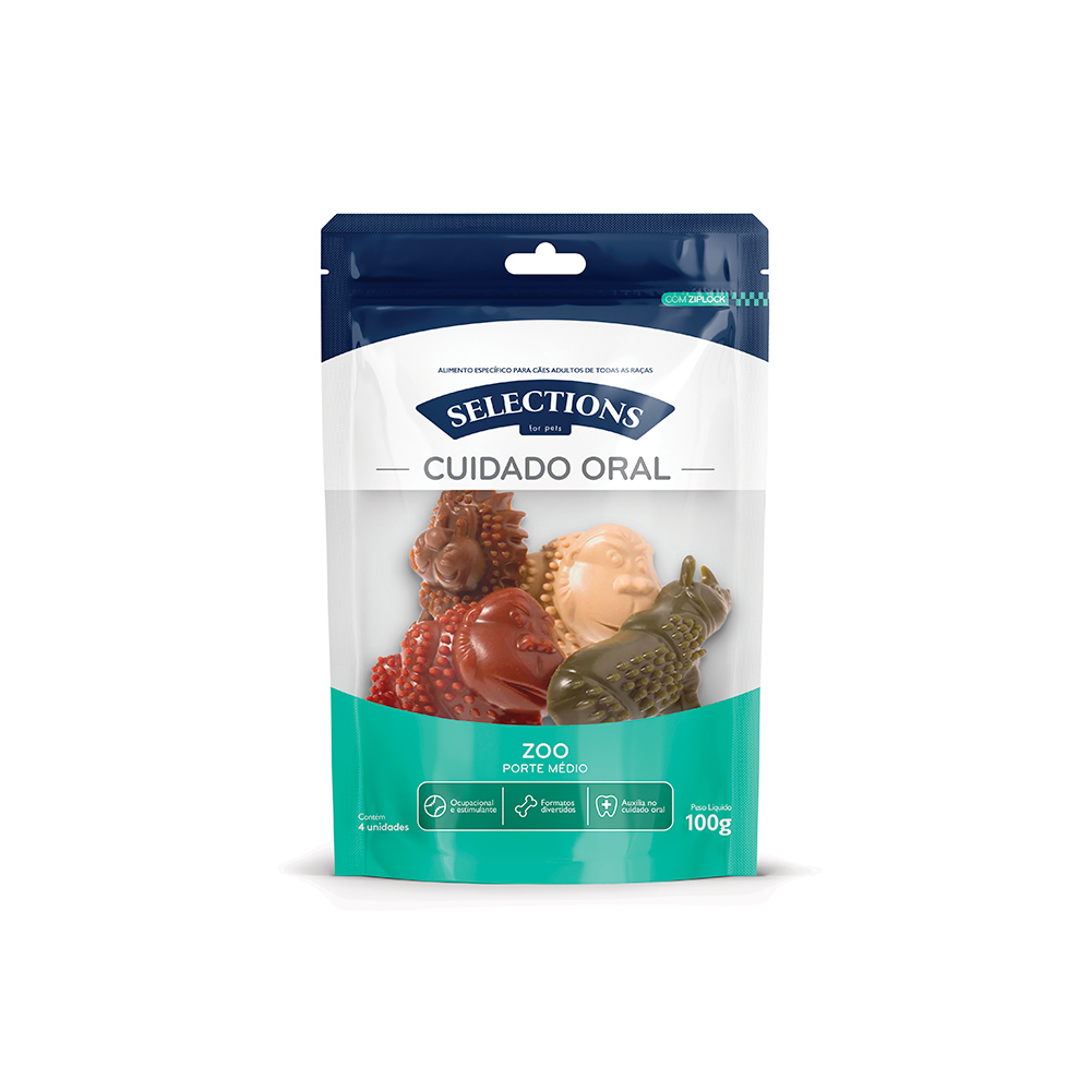 Petisco Selections For Pets Zoo Médio para Cães