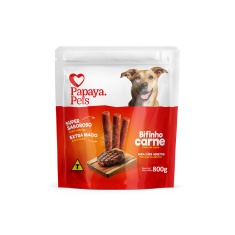 Snack Papaya Palitos Sabor Carne para Cães