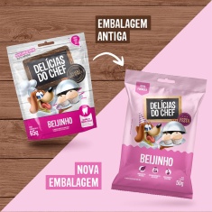 Snack Petitos Chef Sabor Beijinho para Cães 50 g
