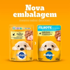 Ração Úmida Pedigree Sachê Frango ao Molho para Cães Filhotes 100 g