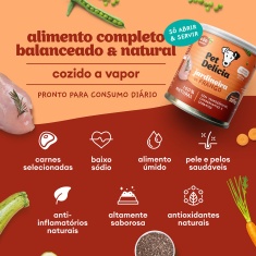 Ração Úmida Natural Pet Delícia Jardineira de Frango para Cães Adultos