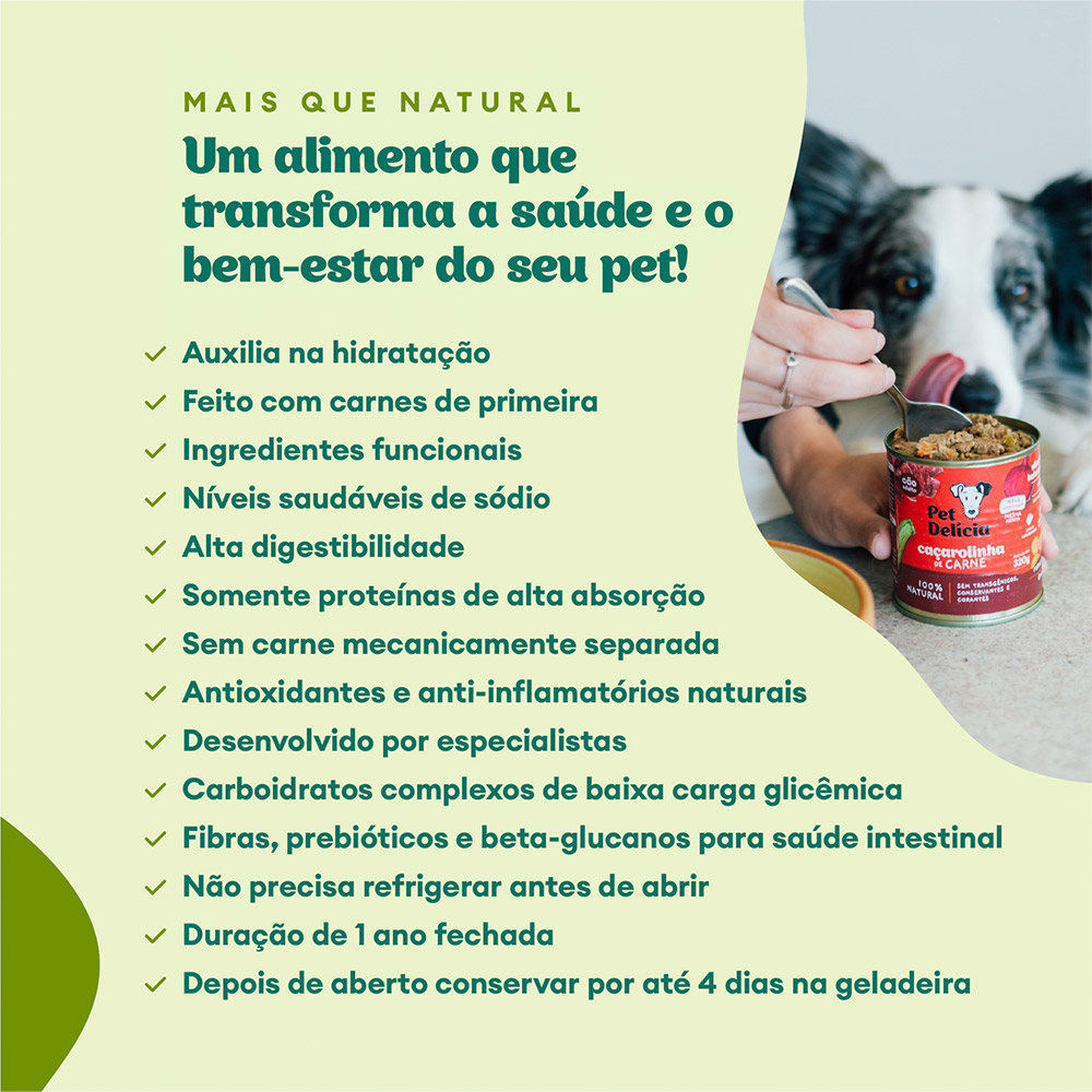 Ração Úmida Natural Pet Delícia Jardineira de Frango para Cães Adultos 110 g