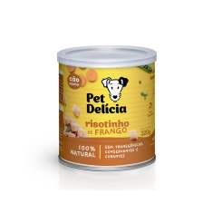 Ração Úmida Natural Pet Delícia Risotinho de Frango para Cães 320 g