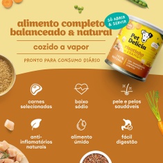 Ração Úmida Natural Pet Delícia Risotinho de Frango para Cães 320 g