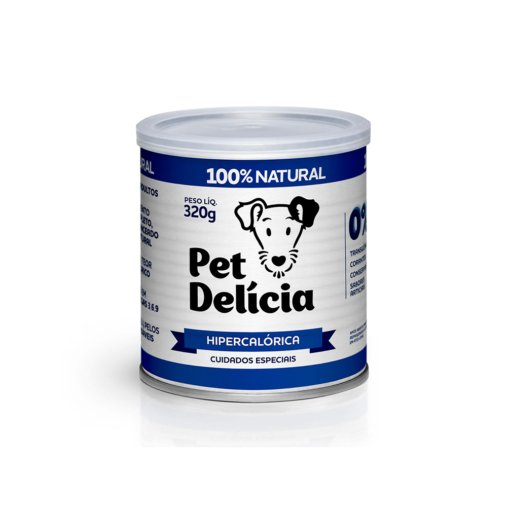 Ração Úmida Natural Pet Delícia Hipercalórica para Cães 320 g