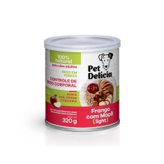 Ração Úmida Natural Pet Delícia Frango com Maçã Light para Cães 320 g